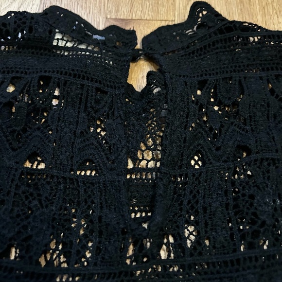 BA&SH estela lace long sleeve blouse boho romantic victorian black size 4 US - Picture 11 of 12